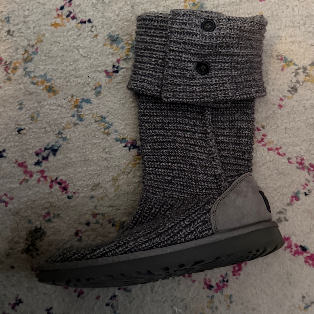 UGG Gray Cardi Knit Uggs - Picture 5 of 5